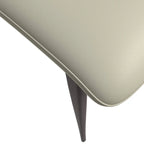 Aspen Dining Chair with Leather Seat in Black Metal by LeisureMod