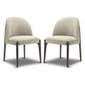 Poly & Bark Pietta Dining Chair (Set of 2) - Durable Fabric with Solid Wood Legs