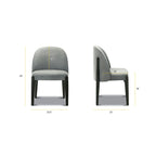 Poly & Bark Pietta Dining Chair (Set of 2) - Durable Fabric with Solid Wood Legs