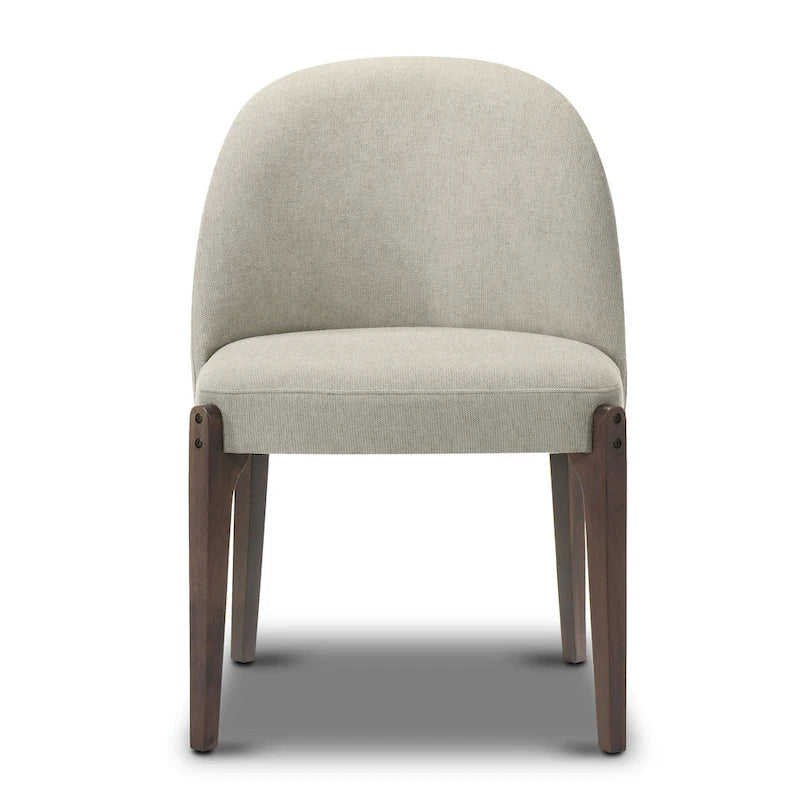 Poly & Bark Pietta Dining Chair (Set of 2) - Durable Fabric with Solid Wood Legs
