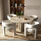 SEYNAR Modern Glam Velvet Upholstered Dining Chair, Open-Back Accent Chair Set of 4