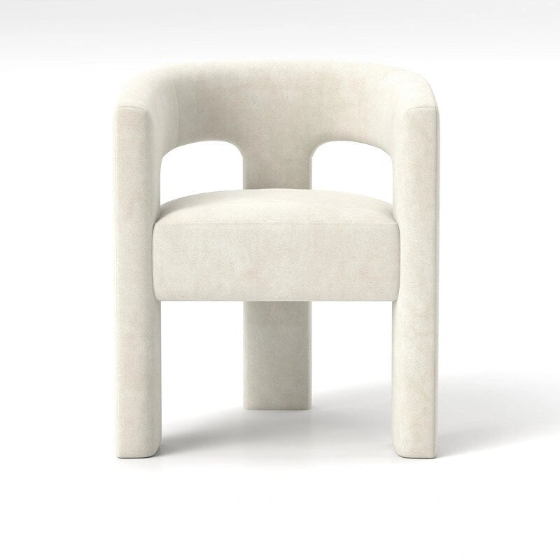 SEYNAR Modern Glam Velvet Upholstered Dining Chair, Open-Back Accent Chair Set of 4