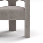 SEYNAR Modern Glam Velvet Upholstered Dining Chair, Open-Back Accent Chair Set of 4