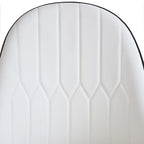 Modern PU Leather Set of 2 Dining Chairs with Metal Legs