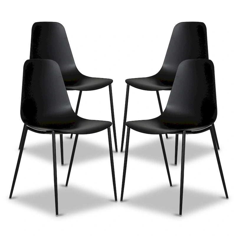 Poly & Bark Isla Modern Dining Chairs (Set of 4) - Indoor or Outdoor Use