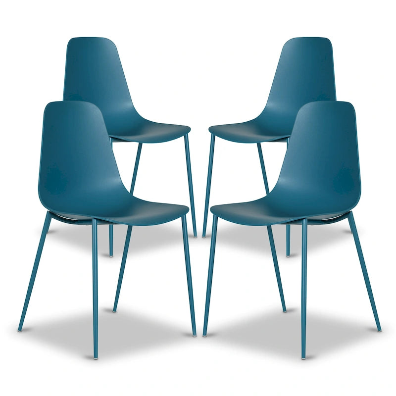 Poly & Bark Isla Modern Dining Chairs (Set of 4) - Indoor or Outdoor Use