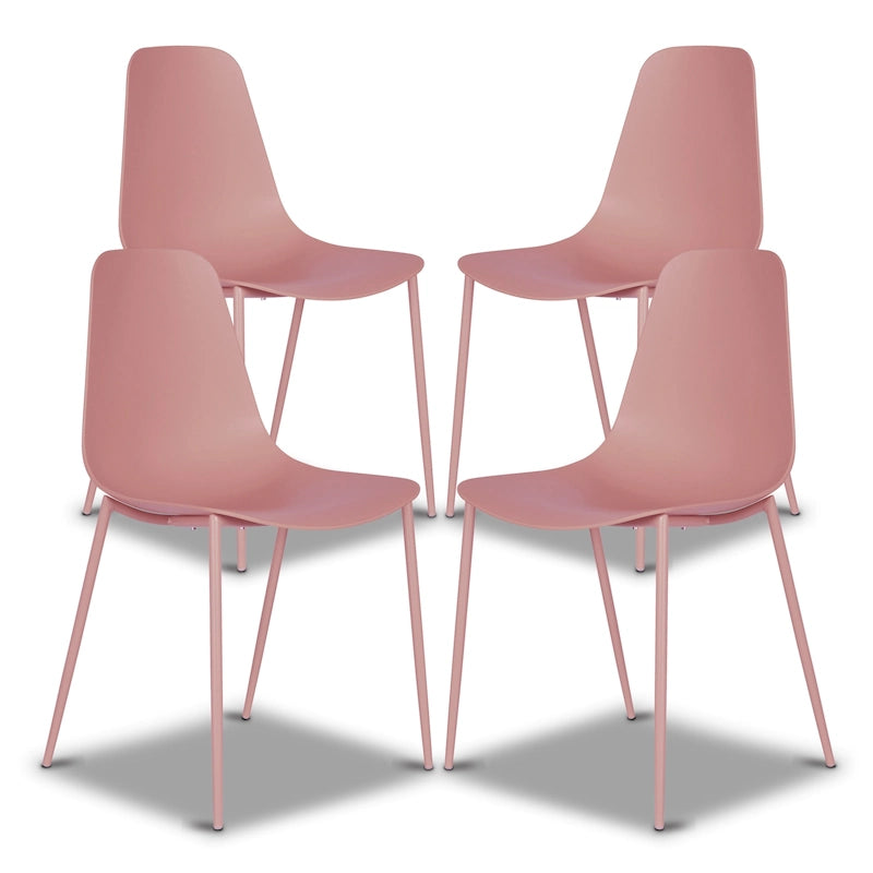 Poly & Bark Isla Modern Dining Chairs (Set of 4) - Indoor or Outdoor Use
