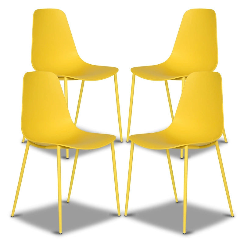 Poly & Bark Isla Modern Dining Chairs (Set of 4) - Indoor or Outdoor Use
