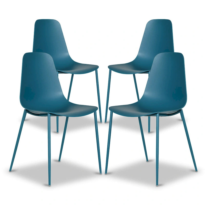 Poly & Bark Isla Modern Dining Chairs (Set of 4) - Indoor or Outdoor Use