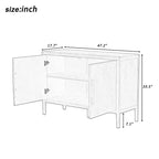 47 Vintage Style Wood Kitchen Accent Buffet Sideboard Cabinet