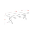 East West Furniture dining set - a dinner table & Stackable kitchen chairs - Wire-brushed Black (Pieces & Seat Options)