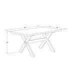 East West Furniture dining set - a dinner table & Stackable kitchen chairs - Wire-brushed Black (Pieces & Seat Options)