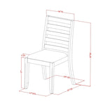 East West Furniture dining set - a dinner table & Stackable kitchen chairs - Wire-brushed Black (Pieces & Seat Options)