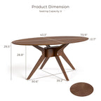 Shaw Mid-century Modern 5-Piece Wood Dining Table Set