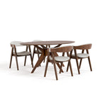 Shaw Mid-century Modern 5-Piece Wood Dining Table Set
