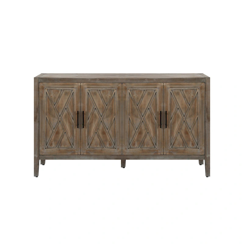 4 Door Wooden Twill Sideboard