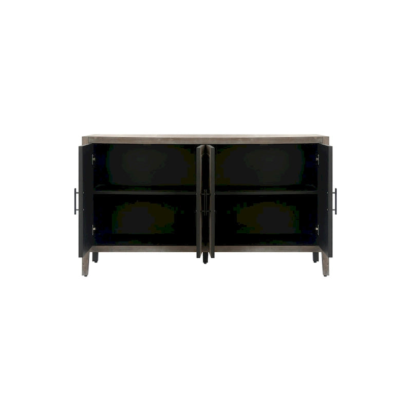 4 Door Wooden Twill Sideboard