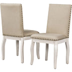 5-Piece Farmhouse Dining Table Set Wood Round Extendable Dining Table and 4 Upholstered Dining Chairs