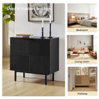 Arnold Modern 30Tall 2 Door Accent Cabinet with Metal Leg Set of 2by HULALA HOME