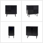 Arnold Modern 30Tall 2 Door Accent Cabinet with Metal Leg Set of 2by HULALA HOME