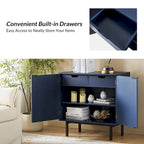 Arnold Modern 30Tall 2 Door Accent Cabinet with Metal Leg Set of 2by HULALA HOME