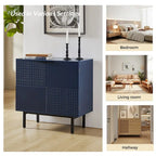 Arnold Modern 30Tall 2 Door Accent Cabinet with Metal Leg Set of 2by HULALA HOME