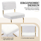 Mid Century Corduroy Dining Chairs with Gold Metal Base Set of 4