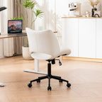 Swivel Armless Ergonomic Office Chair with Wheels