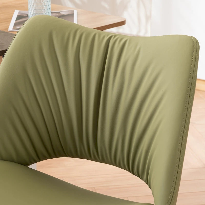 Swivel Armless Ergonomic Office Chair with Wheels