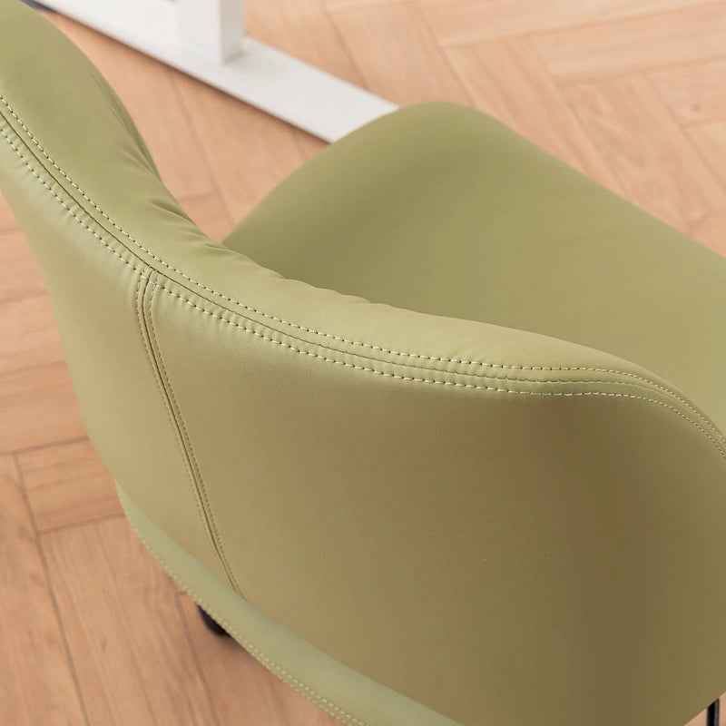Swivel Armless Ergonomic Office Chair with Wheels