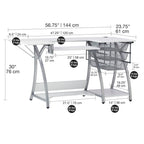 Sew Ready Pro Stitch Sewing and Craft Table with Storage