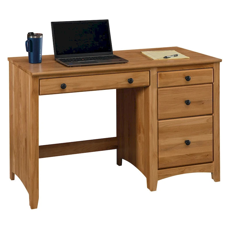 Solid Wood 4 Drawer Desk