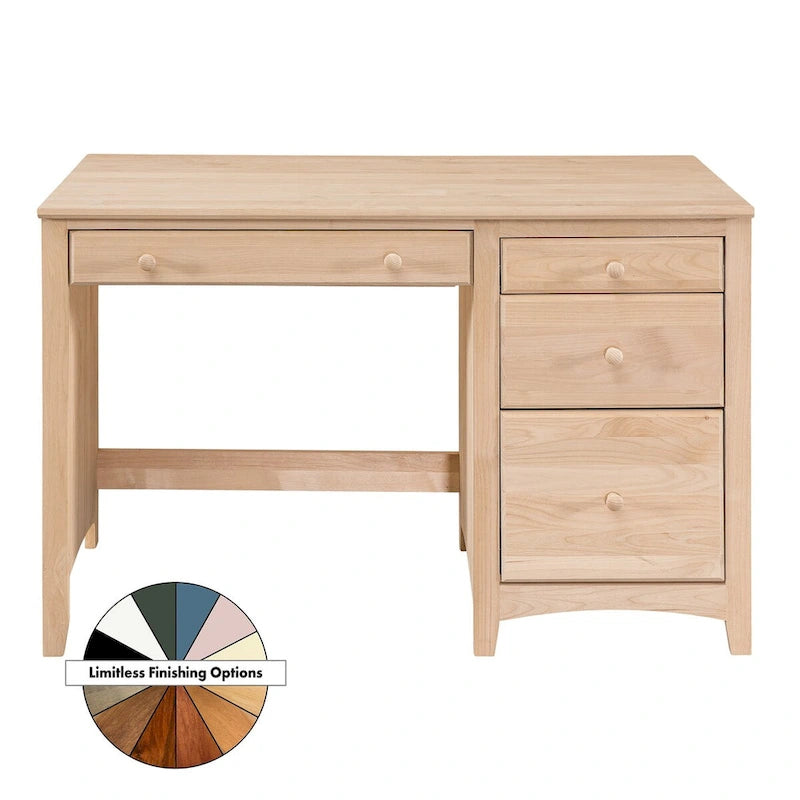 Solid Wood 4 Drawer Desk