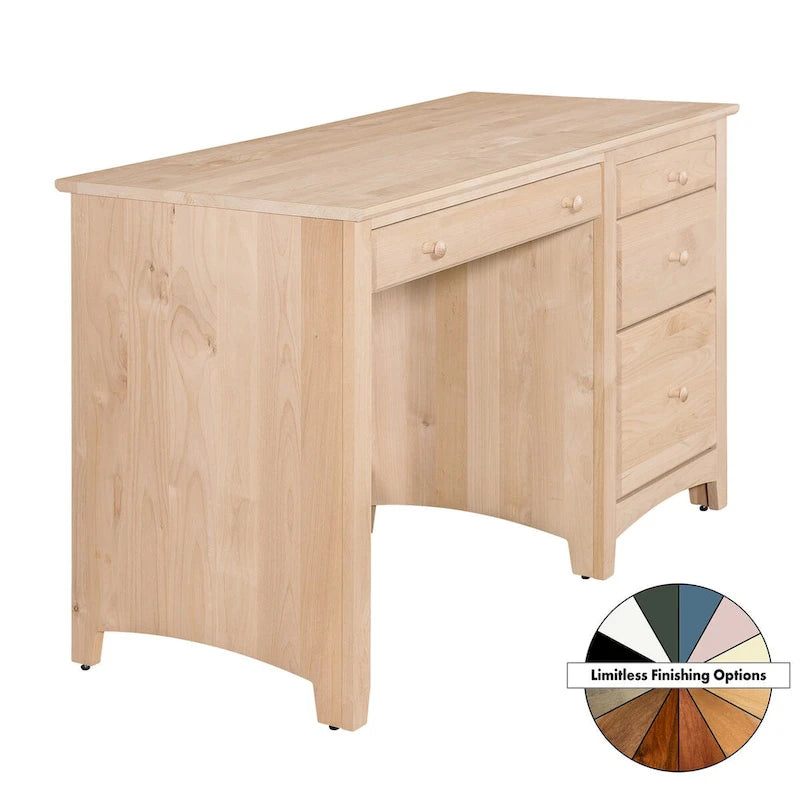 Solid Wood 4 Drawer Desk