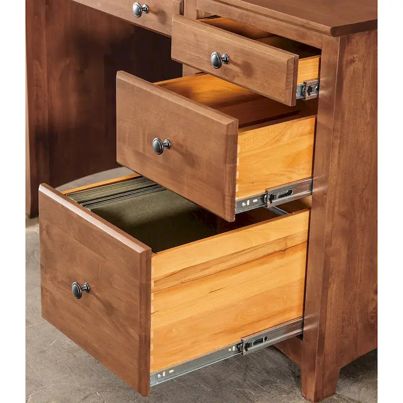 Solid Wood 4 Drawer Desk