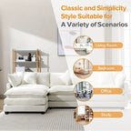 L-Shape Chenille Upholstered Sofa with Ottoman by Harper&Bright Designs