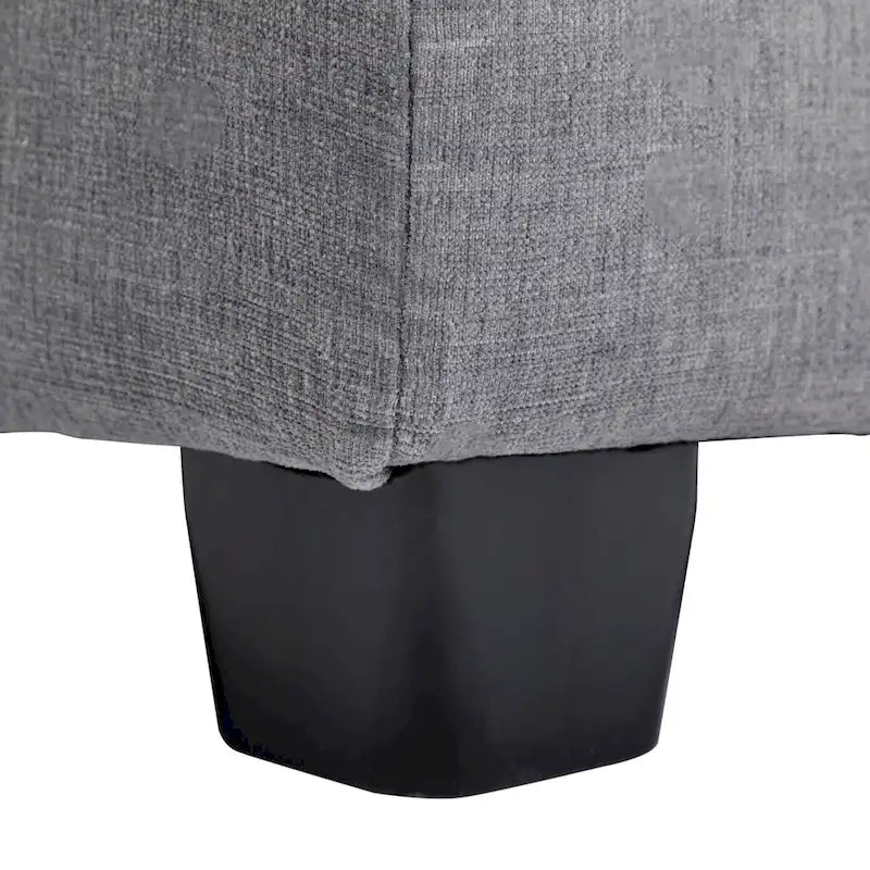 L-Shape Chenille Upholstered Sofa with Ottoman by Harper&Bright Designs
