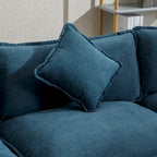 L-Shape Chenille Upholstered Sofa with Ottoman by Harper&Bright Designs