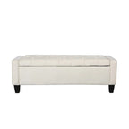 Velvet Storage Bench - Button Tufted - Flip Top Lid - 250lb Capacity