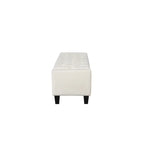 Velvet Storage Bench - Button Tufted - Flip Top Lid - 250lb Capacity
