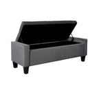 Velvet Storage Bench - Button Tufted - Flip Top Lid - 250lb Capacity