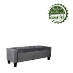 Velvet Storage Bench - Button Tufted - Flip Top Lid - 250lb Capacity