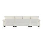 5-seat Chenille L-Shape Sectional Sofa with Reversible Chaise Sleeper Sofa Couch for Living Room, Apartment