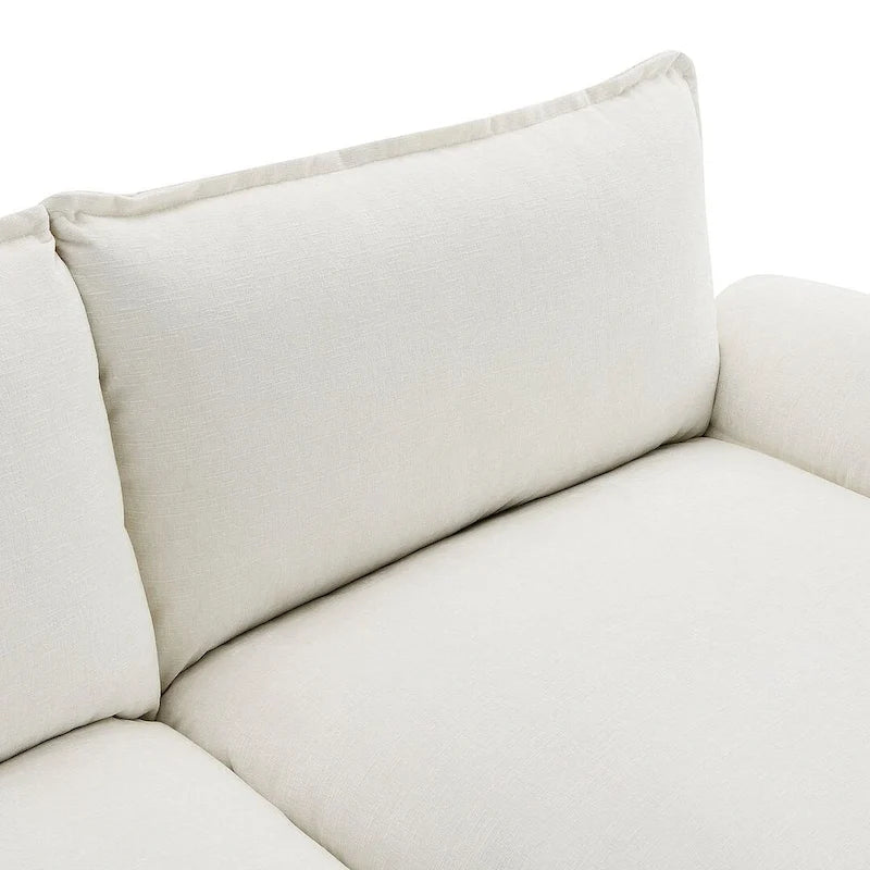 5-seat Chenille L-Shape Sectional Sofa with Reversible Chaise Sleeper Sofa Couch for Living Room, Apartment