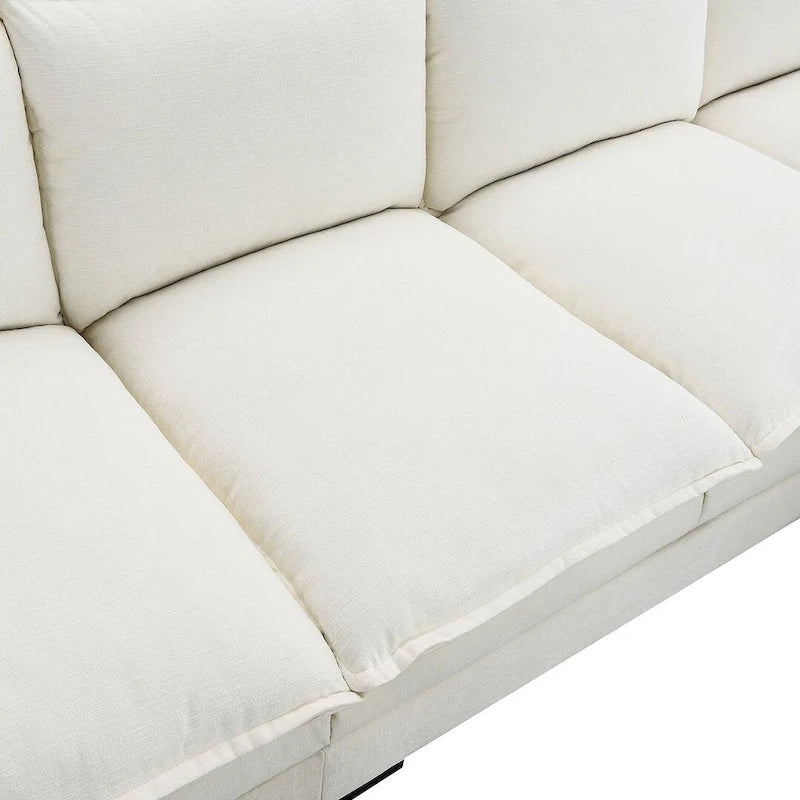 5-seat Chenille L-Shape Sectional Sofa with Reversible Chaise Sleeper Sofa Couch for Living Room, Apartment