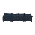 5-seat Chenille L-Shape Sectional Sofa with Reversible Chaise Sleeper Sofa Couch for Living Room, Apartment