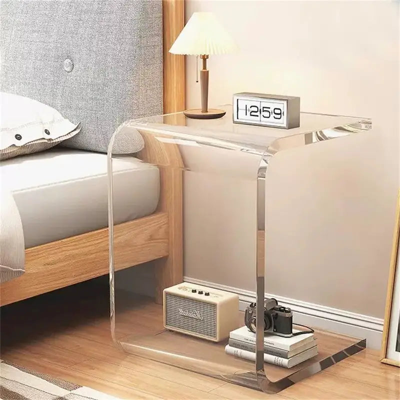 Acrylic Sofa Side C Shaped Table