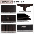Birch Storage Bench - 3 Shutter Doors - Removable Cushion - Seats 2