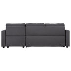 Upholstery Sleeper Sectional Sofa with Storage Space and 2 Tossing Cushions