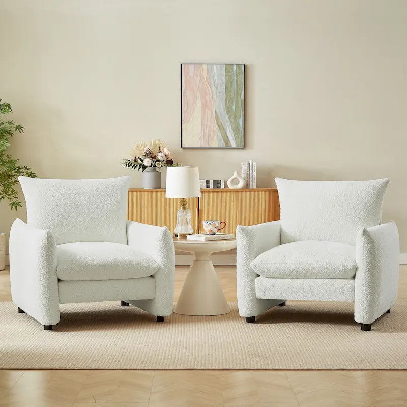 Lilian 33inW Modern Armchair Accent Chair Sofa Lounge Chair(Set of 2)